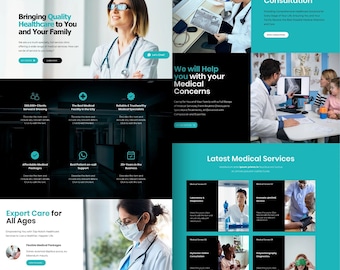 Modello di sito web Wix per clinica medica: progettazione di strutture sanitarie