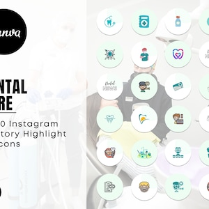 Dentist Instagram Highlight Icons, Professional Dental Instagram Icon, Instagram Story Highlight Cover, Social Media Icon Dental Clinic
