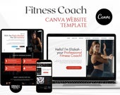 Fitness Coach Canva Website Template: Trainer Landing Page (Digital Download)