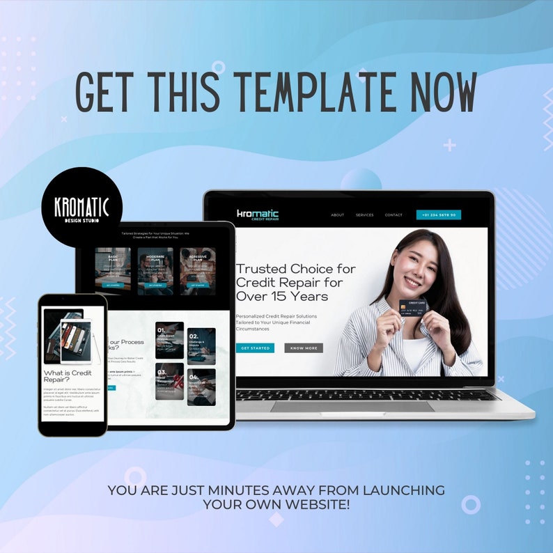 Credit Repair Website Template: Professional Canva Design (digital ...