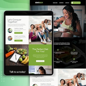 Keto Diet Meal Planning  Canva Website, Ketogenic Diet Landing Page, Food and Nutrition Canva Landing Page, Weight Loss & Dietitian Website