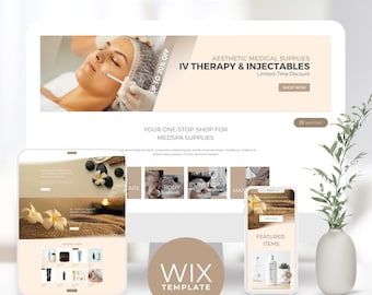 Modello di sito web Boho Medspa Wix: negozio di e-commerce per centri benessere medici