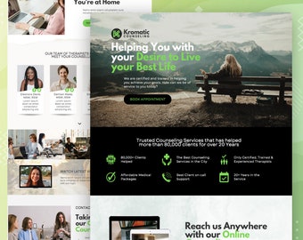 Therapeut Website Template: Professionelle Beratung / Landing Page (Canva)