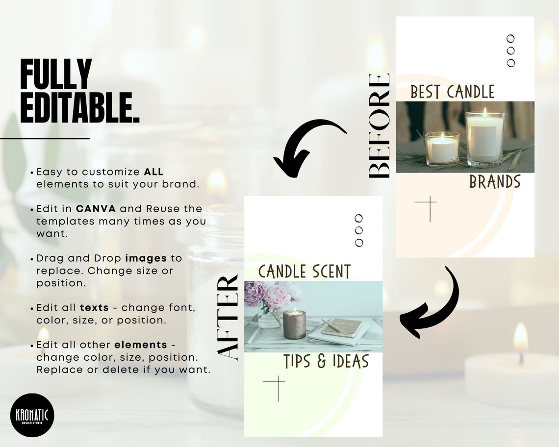 50 Candle Shop Instagram Story Template Canva, Candle Making Business