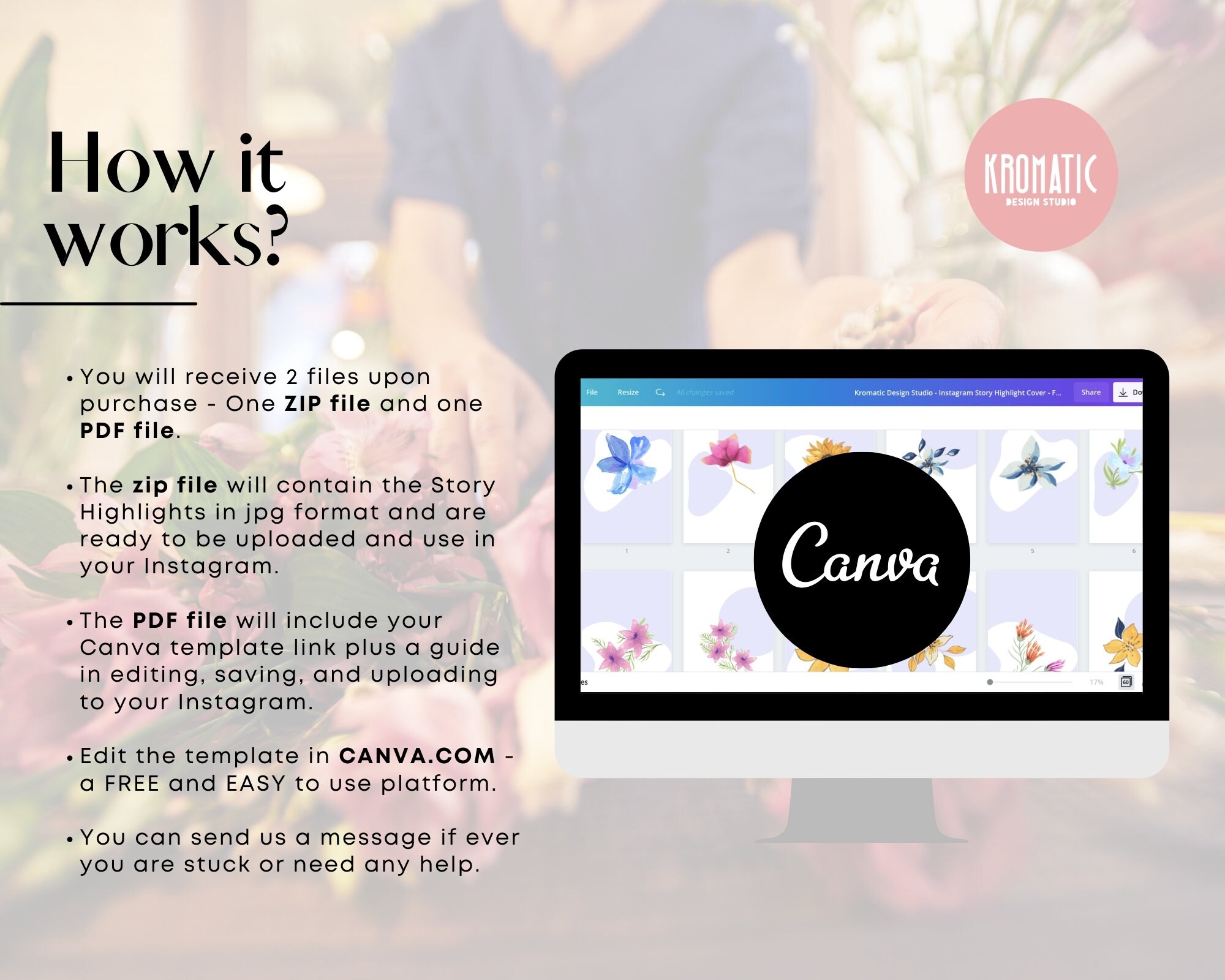 Flower Highlight Icons for Instagram Florist Instagram Icon | Etsy
