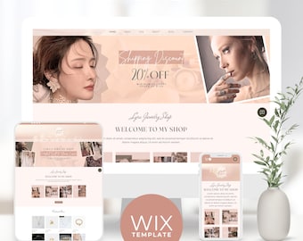 Modello di sito web Wix per negozio di gioielli elegante: tema Minimal Boho