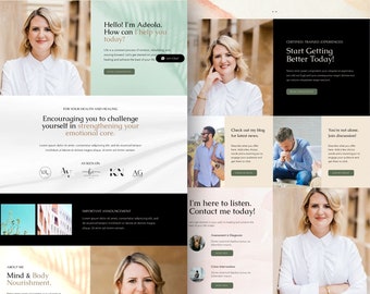 Modello di sito web Wix per terapisti: design minimalista per consulenti