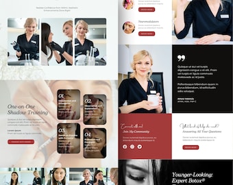 Nurse Injector Website Template: Botox Filler Medspa Canva Landing Page