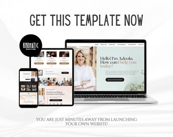 Therapeut Website Canva Template: Minimalistische Landingpage (Digitaler Download)
