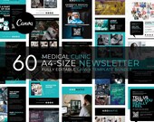 Medical Clinic Newsletter Template: Canva A4 Flyer (Digital Download)