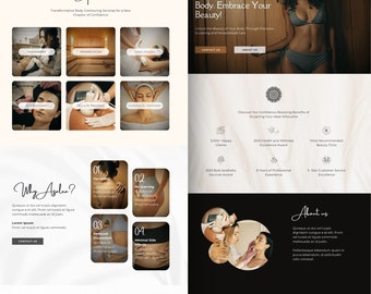 Modello di sito web per clinica di body contouring: elegante landing page Canva