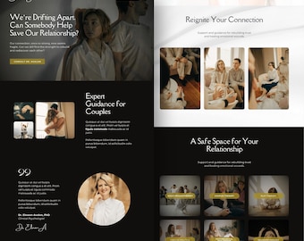 Modello di sito web per terapisti di coppia: progettazione della landing page di Canva