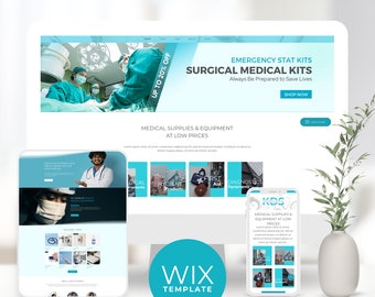 Modello di sito web Wix per e-commerce di forniture mediche