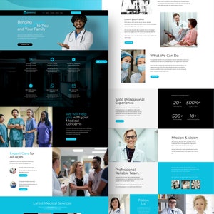 Wix Medical Website Template, Healthcare Wix Page Design, Professional Wixsite Web Template for Healthcare Facility Medical Clinic Hospital