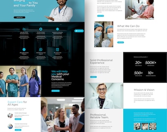 Modello di sito web Wix per clinica medica: design sanitario professionale