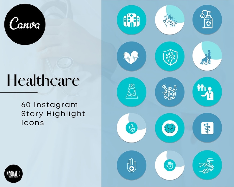 Medical Highlight Icons for Instagram, Medical Instagram Icons