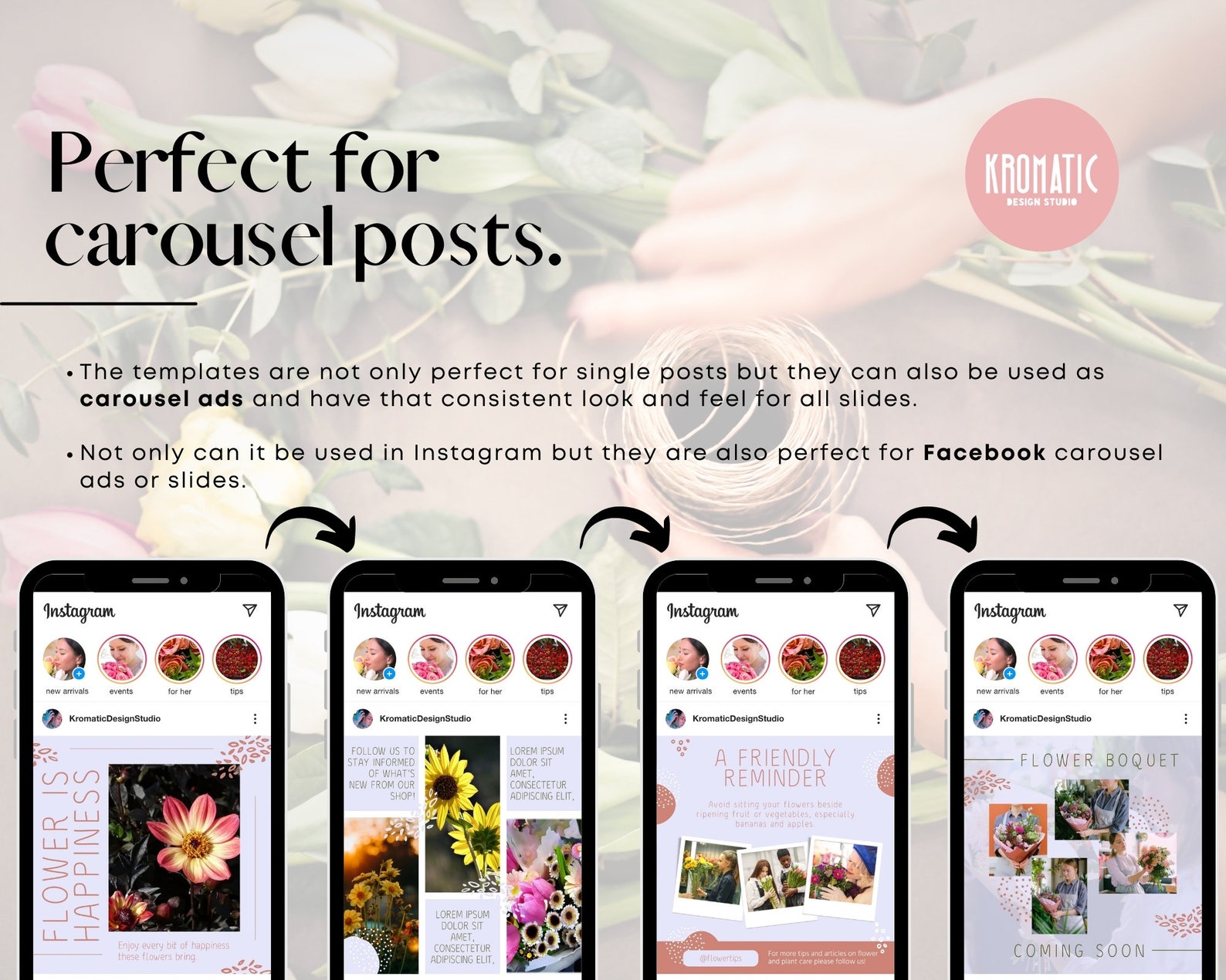 30 Florist Instagram Post Template Flower Shop Instagram Etsy España