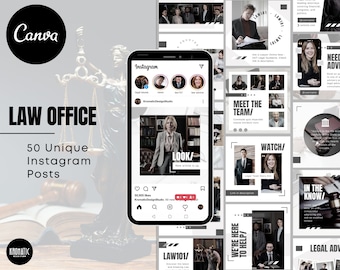 Law Office Instagram Post Templates: Professional Attorney Branding (Canva)