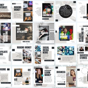 Affiliate Marketing Instagram Post Templates: Professional Canva Theme (50 Posts) image 2