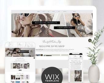 Modello di sito web Wix per boutique di abbigliamento boho minimalista