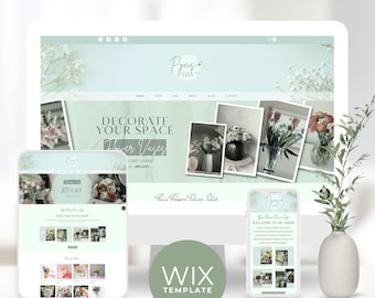 Modello di sito web Wix: negozio di fiori minimalista in stile bohémien