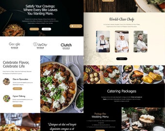 Modello di sito web Wix per catering: progettazione di pagine web per ristoranti