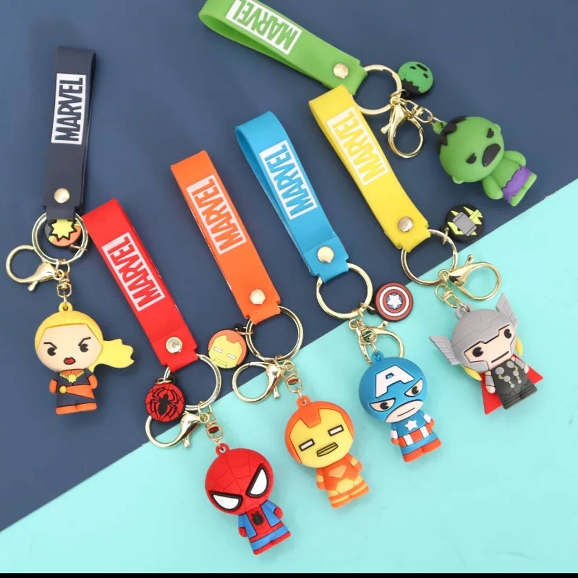 Marvel Keyrings Keychains Pendant Disney Avengers Personalised Etsy
