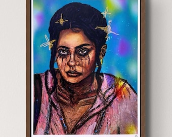 Raccoon Eyes "Euphoria"  | Fine Art Print  | 8.5"x11", 13"x19"