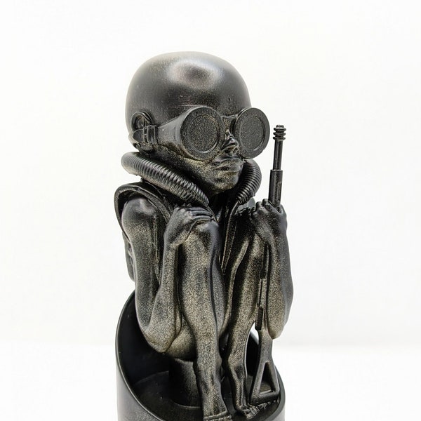 Kugel Kid Skulptur replica 3d Druck Alien inspirierte Deko handgemachte Resin Kunst