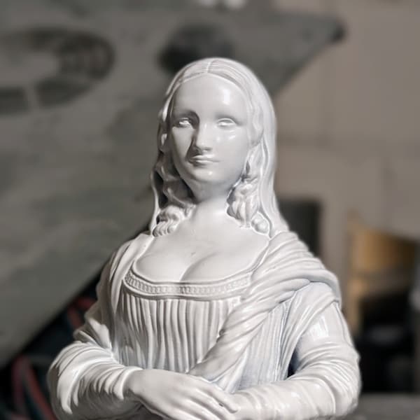Mona Lisa Büste Leonardo da Vinci Skulptur Deko weibliche Statue Dekoration