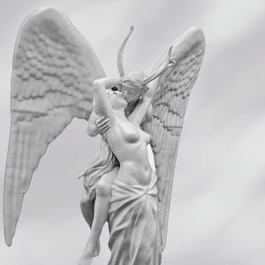 Decoração gótica para casa, estátua de Lilith, Baphomet, decoração gótica, estátua de Lúcifer, decoração, escultura, figura de anjo e diabo de Satanás, 240 mm de altura