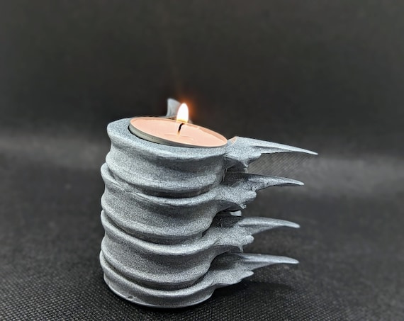 Candle Holder Tealight Gothic Home Decoration Spine Resin 3D Print Etsy