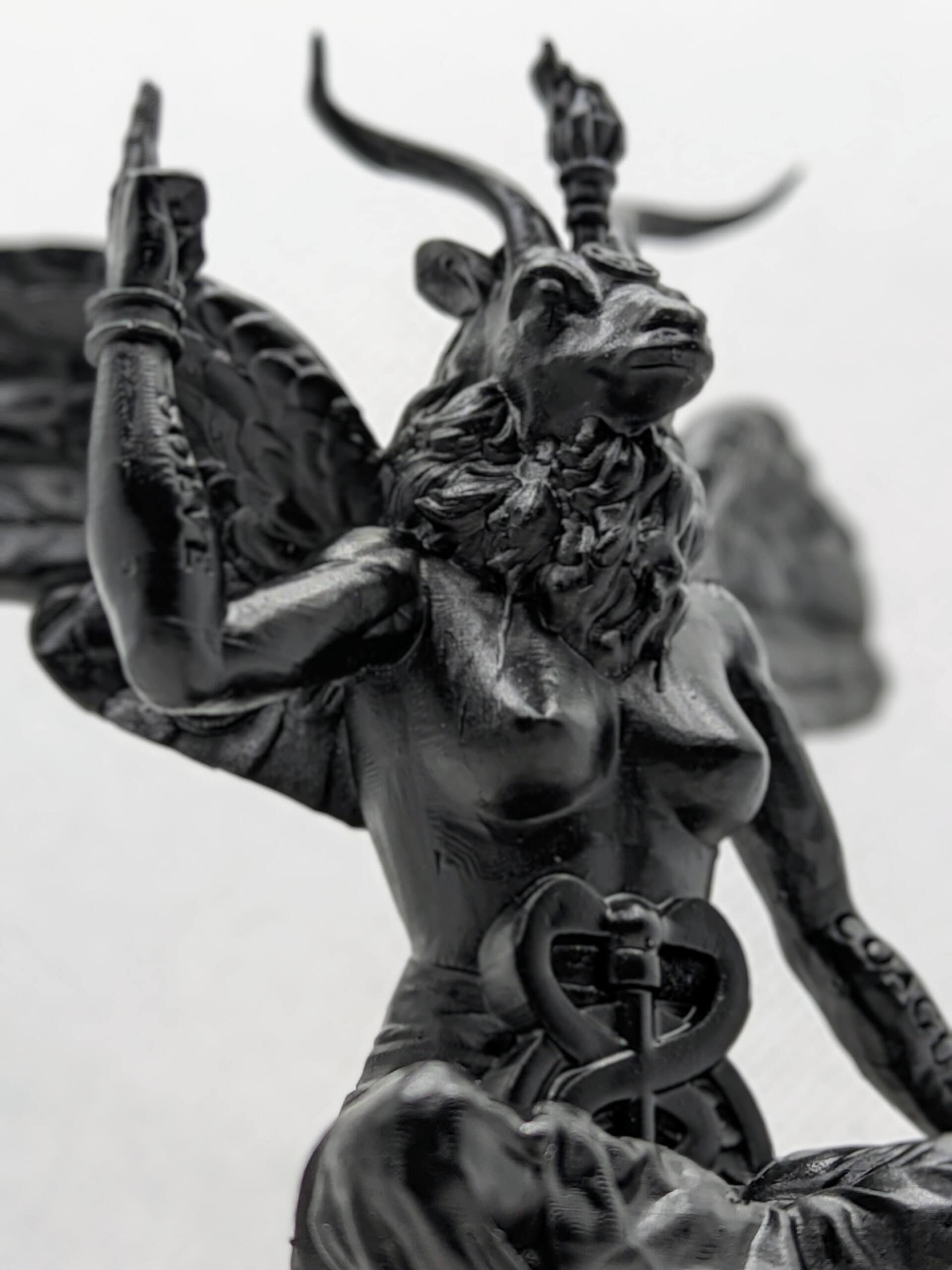 [未使用] バフォメット彫像　置物　アンティーク アート 美術品 悪魔 未使用] バフォメット彫像 置物 アンティーク アート 美術品