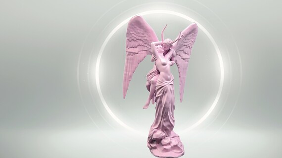 Gothic wohndeko pink Teufel und Engel Skulptur Lilith baphomet Engel Statue Resin 3D Druck