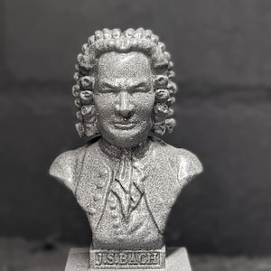 Busto statua compositore Johann Sebastian Bach decorazione domestica stampa 3D resina 60 mm/120 mm