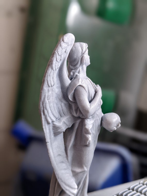 Angelo Custode In Ametista - Statuetta 50mm In Cristallo Naturale, Pietra Curativa E Portafortuna