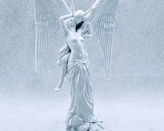 Fantasy Figure Gothic home decoration devil and angel Satan archangel sculpture baphomet statue resin art 3D print