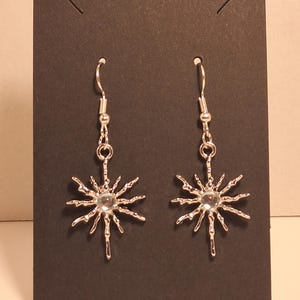 elegant sterling silver star earrings