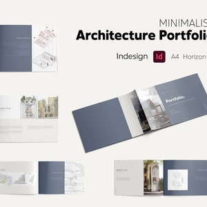 Modelo de Portfólio Minimalista | Brochura de Portfólio de Arquitetura do InDesign