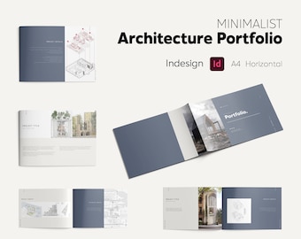 Minimalist Portfolio Template | InDesign Architecture Portfolio Brochure