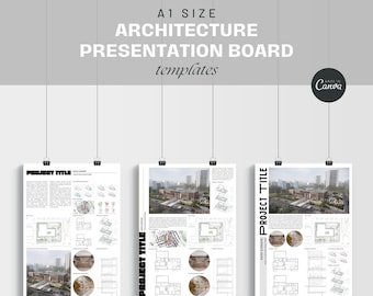 Architecture Presentation Board Templates | Canva A1 Presentation Board Layout Template