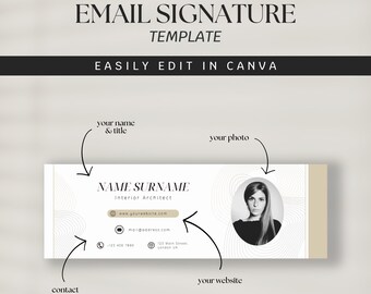 Email Signature Template, Custom Signature Design Gmail Template | Business Signature Email Template