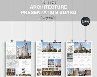 Architecture Presentation Board Templates | Canva A0 Presentation Board Layout Template