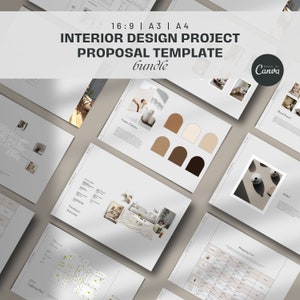 Interior Design Project Presentation | Interior Project Proposal | Interior Design Mood Board | Interior Design Canva Template