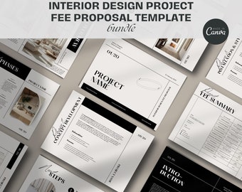 Interior Design Fee Proposal Template | Project Presentation & Onboarding Tool | Design Proposal for Interior Designers and Decorators
