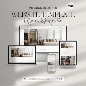 Interior Designer Website WIX Template | Interior Design Page WIX Aesthetic Website Template | Interior Architect Business Website