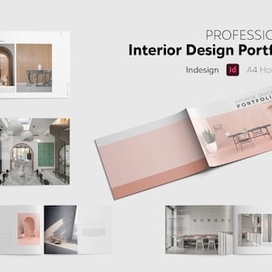 Modelo de Portfólio de Design de Interiores | Brochura de Portfólio de Arquitetura do InDesign