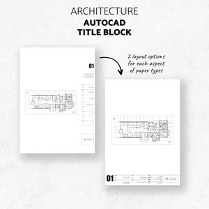 Minimalist Architect Title Block Templates | Autocad Title Block ...