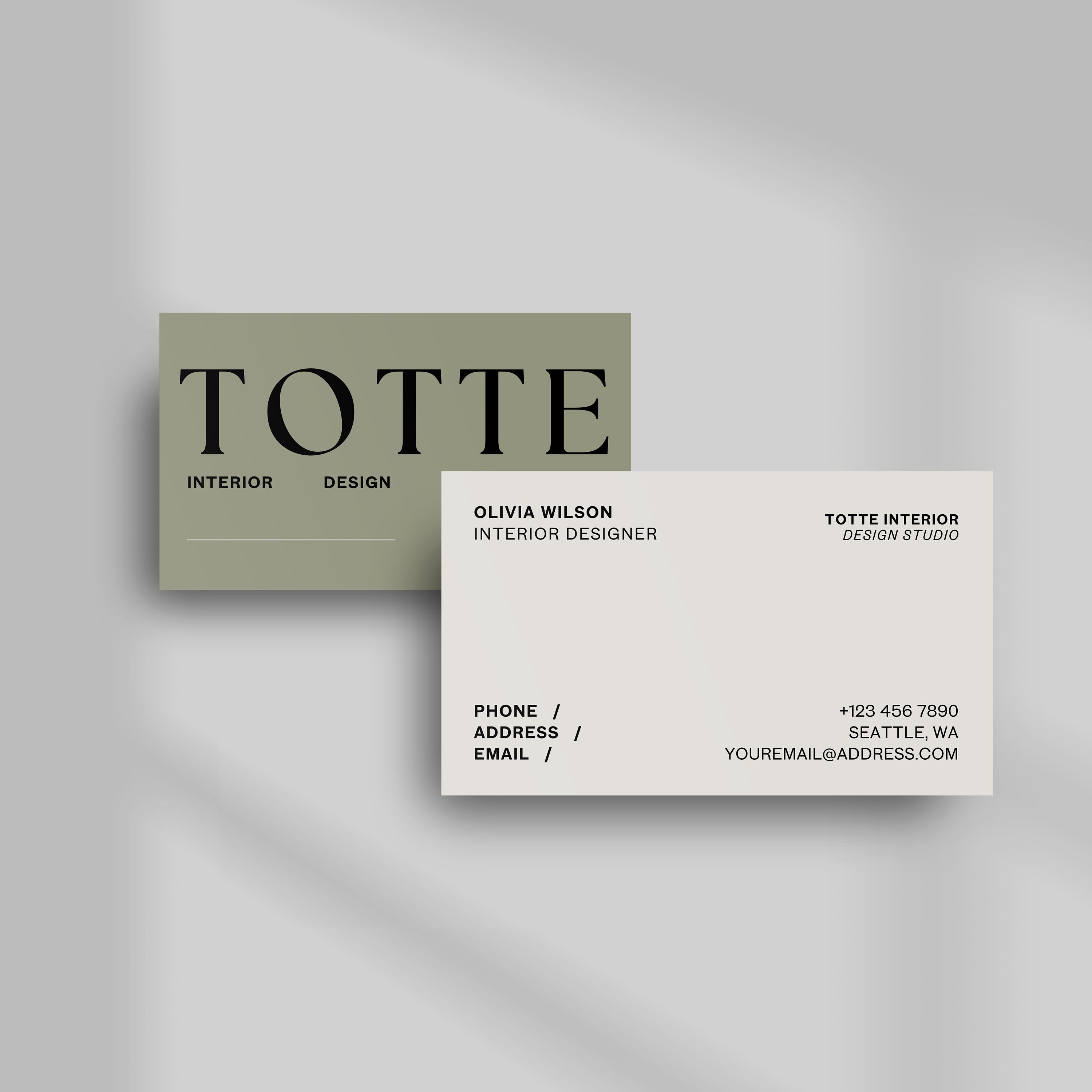 Architect Business Card Canva Template | Custom Business Card Template ...