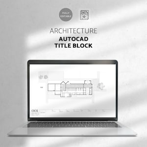 Minimalist Architect Title Block Templates | Autocad Title Block Template | Autocad Layout Template A4, A3, A2, Letter, Ledger, ArchC, ArchD image 2